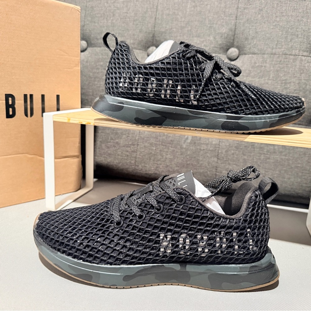No Bull Nobull Diamond Mesh Shoes Black Camo Mens 6 Womens 7.5 New